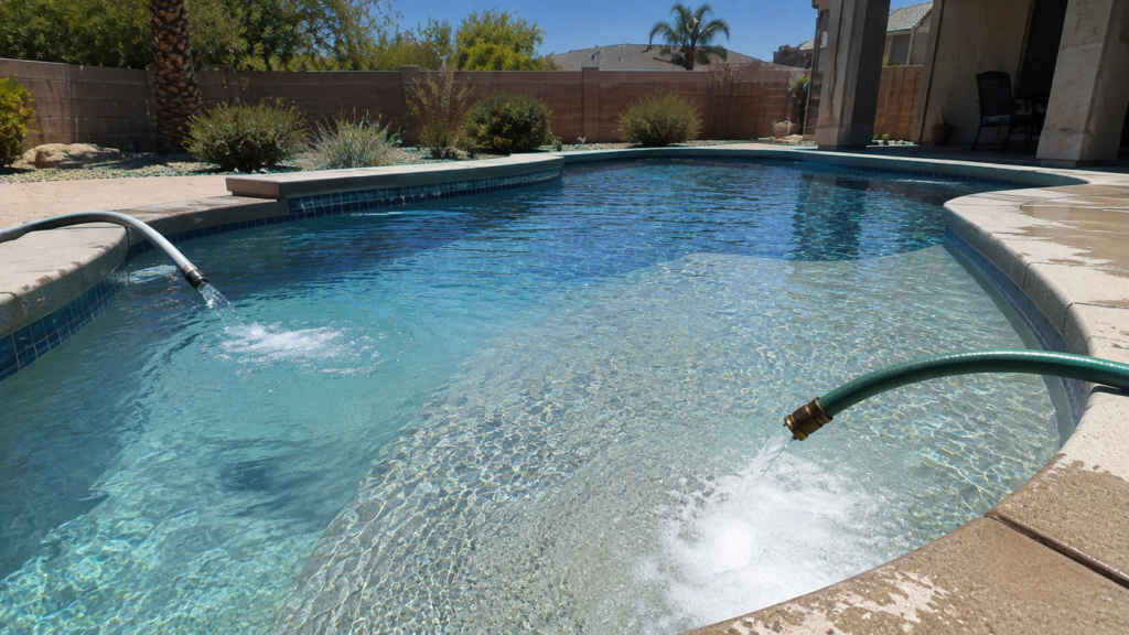 Draining and refilling pool water to fix cyanuric acid too high levels