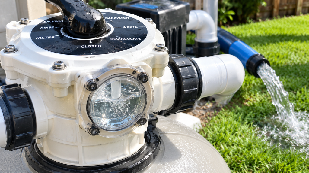 Sight glass running clear while you backwash a sand filter